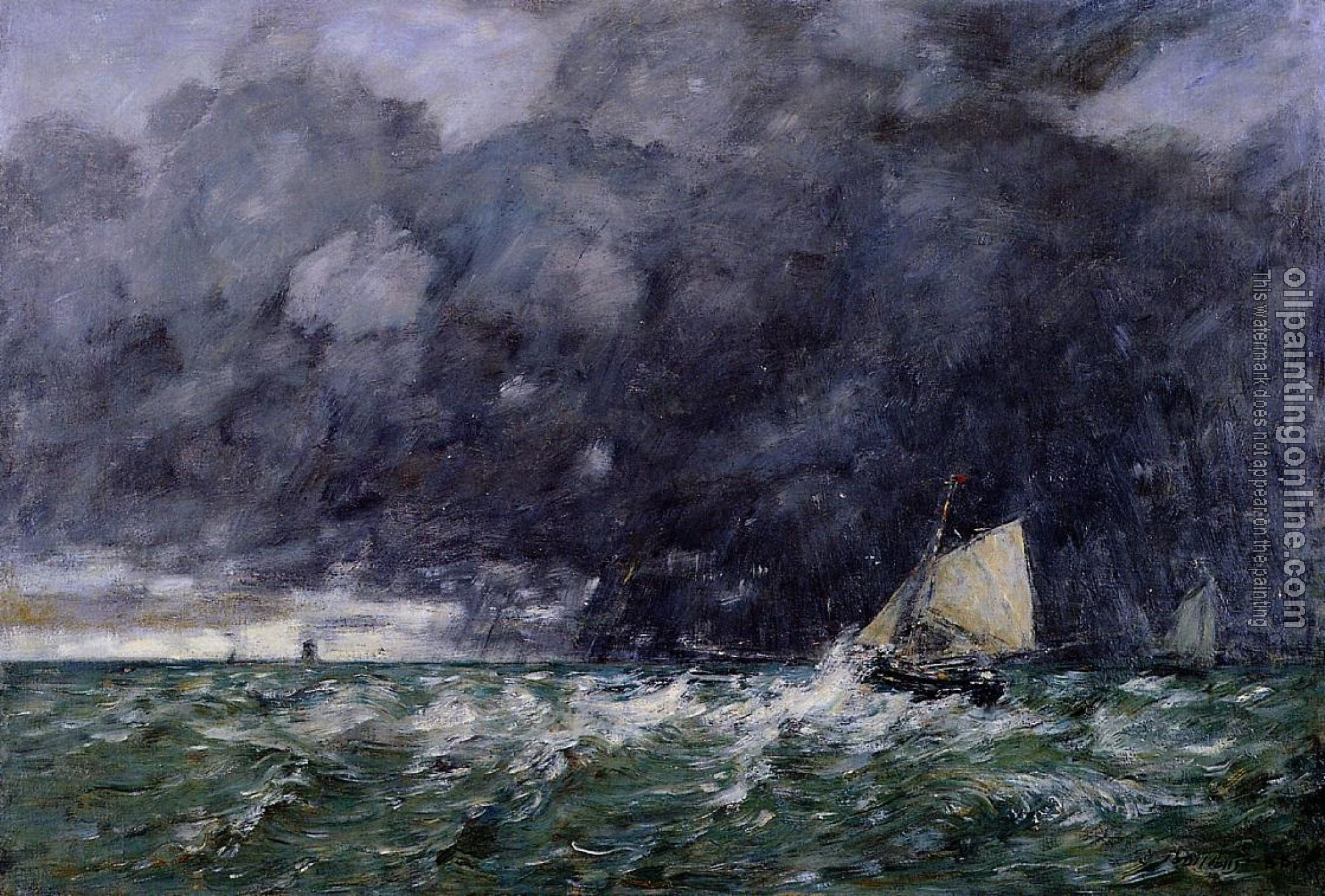 Boudin, Eugene - Rough Seas